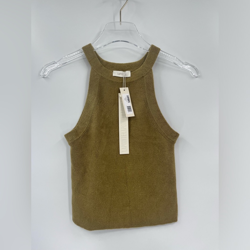 LAPOINTE Chenille Cropped Tank Top In Miss size small
